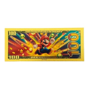Billet de banque en feuille d'or de 100 dollars, style anime, jeu de cartes à collectionner, jouet, cadeau, souvenir pour les fans, 15,4x6,5 cm, double face - Product Image 4