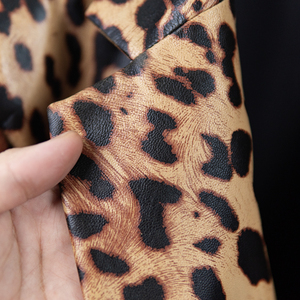 <span class=keywords><strong>Trench</strong></span> in <span class=keywords><strong>pelle</strong></span> leopardato con cintura classica da donna NAFA personalizzato - Product Image 4