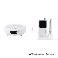 Nouvel ensemble rechargeable de ponceuse à ongles 2026 avec ventilateur sans balais, aspirateur à ongles et perceuse électrique haute vitesse pour salon