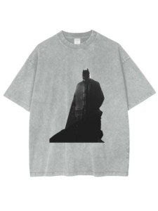 B người đàn ông Cô Đơn quá khổ T-Shirt mùa hè 100% cotton thoải mái thả Vai crewneck nặng rửa axit - Product Image 3