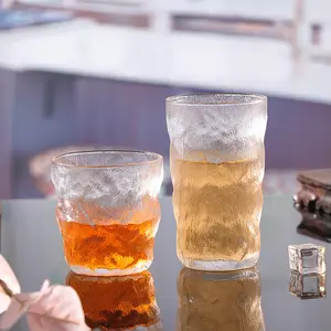 Vaso de cerveza creativo para el hogar, vaso de glaciar martillado para beber directamente Unisex para bebidas frías y agua hirviendo para jugo o café