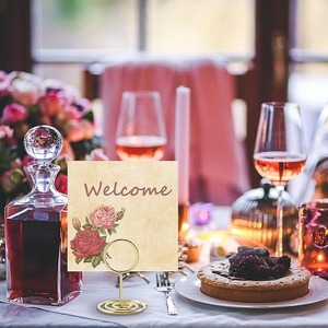 Porte-numéros de table, porte-cartes de placement, porte-photos en fil métallique, porte-photos pour centres de table, réceptions de mariage, fêtes, anniversaires - Product Image 4