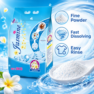 Detergente en Polvo Biológico <span class=keywords><strong>de</strong></span> Jazmín Ecológico Desechable <span class=keywords><strong>de</strong></span> Marca Personalizada 1KG 3KG, Jabón en Polvo, Venta al por Mayor desde Guangdong, China - Product Image 1