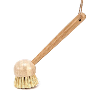 Bamboo Handle Dish Scrub <strong>Brushes</strong> with Stiff Bristles for Washing Kitchen <strong>Cast</strong> <strong>Iron</strong> Pan Pot - Product Image 1