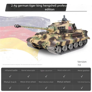 1/16 alemán "<span class=keywords><strong>Tiger</strong></span>" <span class=keywords><strong>King</strong></span> (Henschel) 7,0 tanque pesado de control remoto 3888A rueda de carretera con orugas de Metal <span class=keywords><strong>RC</strong></span> juguete - Product Image 6