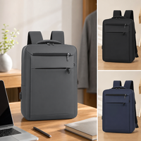 Sac à dos professionnel pour ordinateur portable en tissu Oxford résistant à l'eau avec logo personnalisé et deux poches avant zippées – Vente en gros