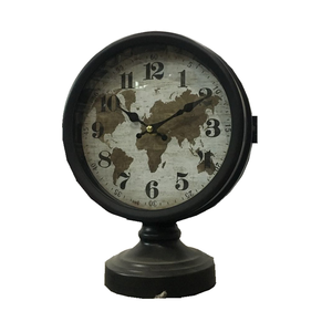Đồng Hồ Để Bàn Mặt Số Bản Đồ Thế Giới Bằng Kim Loại Cổ Điển Hai Mặt 12 "30Cm - Product Image 1