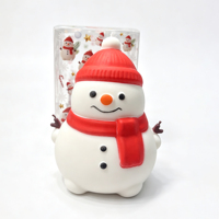 Jouet Squishy Géant en TPR Mignon de Noël, Anti-Stress Doux, Jouet à Presser Fidget, Bonhomme de Neige, Clown, Cadeau de Décompression pour les plus de 3 ans