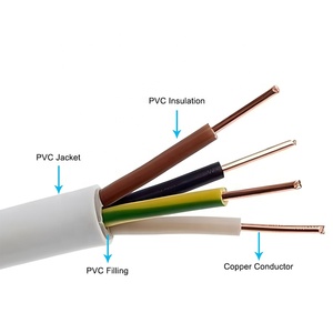 Cable de cobre eléctrico <span class=keywords><strong>NYM</strong></span> sólido o trenzado redondo de 3x1,5mm 3x2,5mm con aislamiento de PVC chaqueta de PVC - Product Image 2