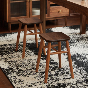 Tabouret de vanité <span class=keywords><strong>carré</strong></span> portable contemporain avec pieds effilés pour chambre à coucher, hôtel et appartement - Product Image 4