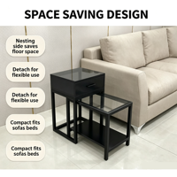 Table basse d'angle réglable en bois, style moderne et simple, pour salon, meuble d'appoint compact pour la maison