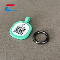 Kreativer Individueller QR-Code Gedruckter 13,56MHz NTAG213 NFC Haustiermarke Silikon Schlüsselanhänger Smarte Hunde-ID-Marke zur Verlustnachverfolgung