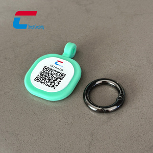Thẻ định vị thú cưng thông minh bằng silicon, in mã QR tùy chỉnh sáng tạo, sử dụng công nghệ NFC NTAG213 13.56MHz, có móc khóa - Product Image 5