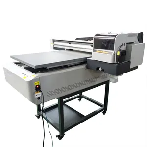 Resolusi Tinggi 6090 Lebar Format Digital Uv Flatbed Printer untuk Silikon Bening Casing Penutup Ponsel Cetak Iphone