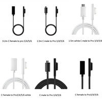 Câble de charge magnétique USB C PD en nylon pour Surface Pro 7 8 9 10 Book Go RT
