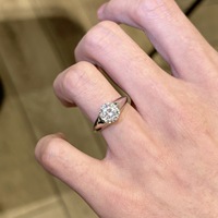 Роскошное обручальное кольцо Lxuxury с муассанитом 2 карата (8 мм), круглой огранки, в оправе, для женщин, из цельного серебра 925 пробы, для помолвки