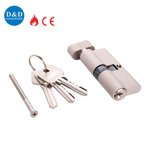 CE Euro Profile BS EN أسطوانة تثبيت من النحاس الأصفر الصلب مع أسطوانة قفل باب مفتاح للمنزل الفندق - Product Image 3