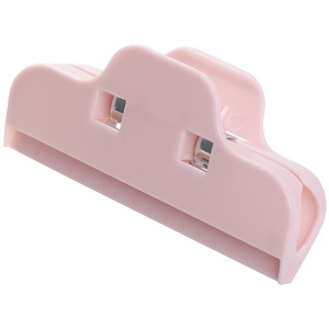 Food Sealing <b>Clips</b> Plastic Bag <b>Clips</b> Reusable Kitchen Snack Storage Preservation Minimalist Design Pink Color - Product Image 5