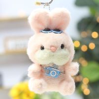 Mini Pendentif en Peluche Kawaii Ours Lapin Éléphant Breloque pour Sac à Dos Sac à Main Cadeau Filles Adolescentes Amoureuses des Animaux Anniversaire Noël