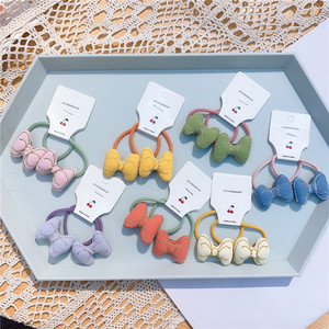 Nuevo lazo para el pelo estilo coreano para niños, linda cinta para el pelo con lazo para bebés, par de lazos para el pelo de niñas en colores dulces. - Product Image 1