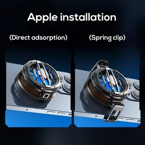 Magnetic Clip On Phone Cooler Portable Mobile Radiator RGB Silent Cellphone Cooling Fan Semiconductor for Phone <b>Gaming</b> Live - Product Image 5