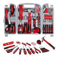 Kit d'outils de réparation manuels polyvalents 156 pièces, boîte à outils pliable et durable, ensemble complet d'outils de base pour les travaux ménagers quotidiens