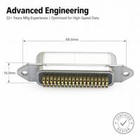 Conector VGA Impermeable DB9 DB15 DB25 Macho a Hembra D-SUB de 9 15 25 Pines, Cable IDC con Diagrama de Cableado para PCB Industrial