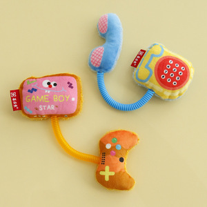 Juguete personalizado para gatos respetuoso con el medio ambiente hecho de alambre de teléfono, juguete de peluche de hierba gatera con campana, suministros para mascotas adecuados para perros y gatos. - Product Image 1