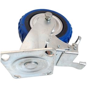 Anpassung Schwenkbare Pu Pneumatische Lenk rollen Fix <span class=keywords><strong>Brake</strong></span> Stem Heavy Duty Castor - Product Image 6
