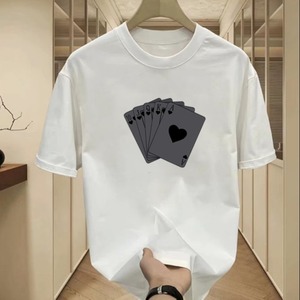 T-Shirt Casual da Uomo in Cotone e Poliestere Traspirante con Collo Tondo, <span class=keywords><strong>Mezza</strong></span> <span class=keywords><strong>Manica</strong></span> Estiva, 180 Grammi, Taglia Plus, con Stampa - Product Image 4