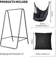 Support de chaise suspendue en fer métallique moderne et durable pour l'extérieur, la chambre, la salle à manger, l'hôtel, le parc, l'école