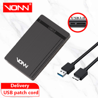 VONN OEM Box Esterno USB 3.0 V3 Spazzolato per Hard Disk 2.5 pollici SATA HDD SSD, Compatibile con PC e Laptop