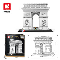 Nuevo Diseño Reobrix 66024 Arco del Triunfo Francia, Bloques de Construcción de Plástico ABS de 3718 Piezas, Edificio Famoso, Modelo de Ensamblaje para Adultos