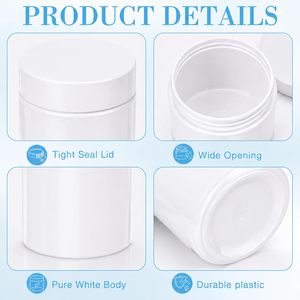 Pot cosmétique rond à double paroi en plastique PP, vide, avec couvercle à vis, pour produits capillaires et de soin – Offre Spéciale - Product Image 5