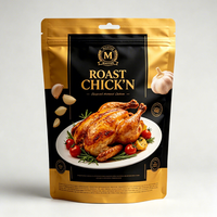 Sacs d'emballage alimentaire pour poulet rôti à la broche, sachets refermables à fond plat en plastique pour l'emballage du poulet