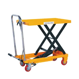 Carrinho de carrinho de mesa elevatória hidráulica leve 100kg-1000kg Manual Scissor Lift Table Mesas elevatórias manuais