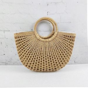 Bolso de mano de ratán azul, bolsa de boda tejida de PVC, monederos, envío DDP, Madagascar, mujer, Boro Culto, Gaia, Playa, Boog, Yute, Indio - Product Image 6