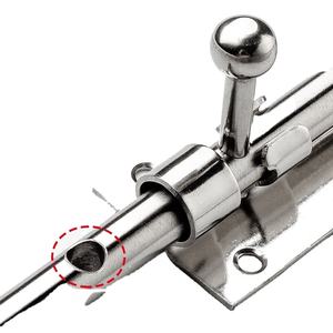 Pestillo de puerta con pestillo de Cielo y Tierra 304 de acero inoxidable personalizado moderno, candado empotrado de Zinc con orificio de bloqueo, pestillo grueso bloqueable hacia abajo - Product Image 2