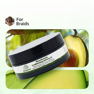 Gel coiffant bio aux herbes 4oz OEM ODM fixation forte pour femmes, logo personnalisé, non gras, sans résidu blanc, pour cheveux secs et crépus - Product Image 1