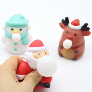 Hot Sale Christmas Halloween Squeeze Santa Claus Deer Snowman <b>Bubbles</b> Out Silicone Stress Ball Anxiety Relief Game for <b>Kids</b> - Product Image 2