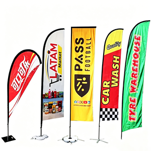 Bandiera a Piuma Personalizzata per Stampa, Beachflag, Wind Flag, Swooper, Bow Flag, Teardrop Flag, Blade Flag, Flutter Flag, Flying Flag per Fiere - Product Image 1