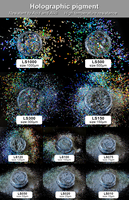 Poudre Holographique Arc-en-ciel en Gros (10 µm à 1000 µm) – Pigment Holographique Argenté pour Peinture, Encre, Plastique, Cosmétiques et Revêtements