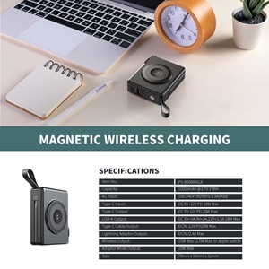 Batería Externa de 10000 mAh, Cargador Portátil Magnético Inalámbrico de Carga Rápida, Tipo C PD 20 W, Batería de Viaje Compacta para Teléfono y Portátil - Product Image 2