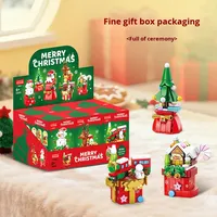 Nouvelle série de Noël, jouets de construction en blocs de petites particules pour les cadeaux de vacances des enfants, vente en gros