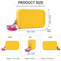 Sac de voyage personnalisé pour femmes, petit sac de rangement à fermeture éclair, imperméable, pour produits de beauté, cosmétiques, maquillage en silicone