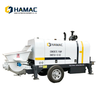 Pompe à béton mobile diesel HAMAC avec moteur Weichai 95 kW, portée verticale de 70 m, roulement de moteur haute efficacité, 30 m/h, pompe de rechange