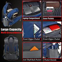 Mochila para Portátil de 15 Pulgadas, con Logotipo Personalizado, Neutral, de Gran Capacidad, Moderna, para Viajes Diarios, Multifuncional, para Ocio