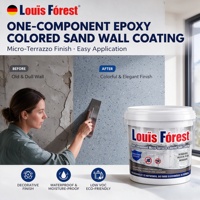 Peinture murale en gros à effet pierre sable époxy colorée, résistante au soleil et à l'usure, pour la décoration extérieure résidentielle