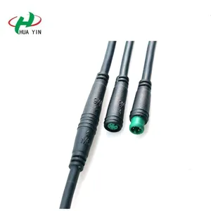 M6 mini conector fêmea macho, conector fêmea à prova d'água de 2, 3, 4, 5, 6 pinos, ip65