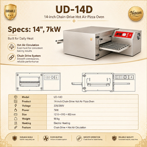 <span class=keywords><strong>Four</strong></span> à pizza à air chaud de 14 pouces, machine à cuire les pizzas électrique à convoyeur pour pizza, naan, pita, pain plat, restaurant commercial - Product Image 6